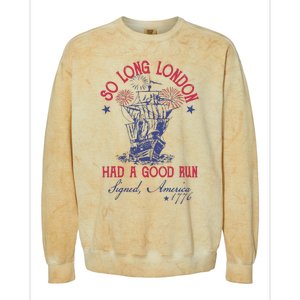 So Long London 4 Of July Colorblast Crewneck Sweatshirt