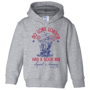 So Long London 4 Of July Toddler Hoodie