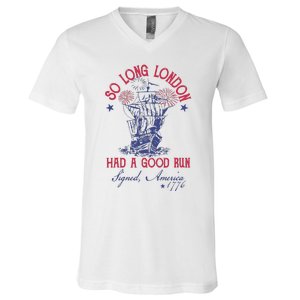 So Long London 4 Of July V-Neck T-Shirt