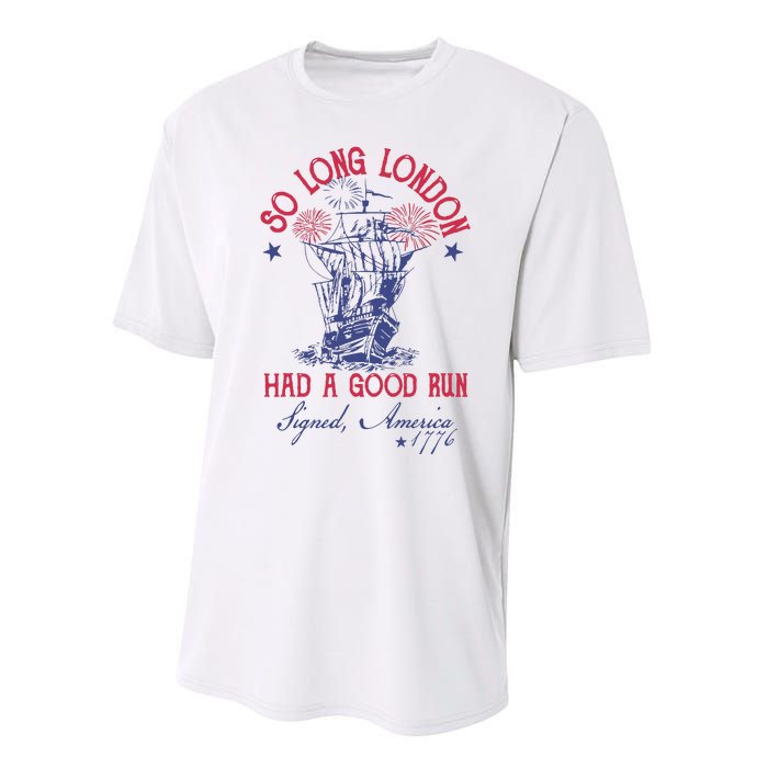 So Long London 4 Of July Performance Sprint T-Shirt