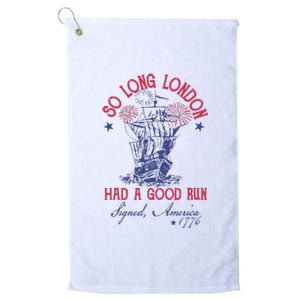 So Long London 4 Of July Platinum Collection Golf Towel