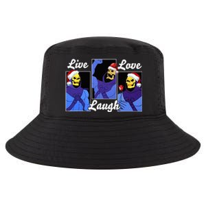 Skeleton Live Laugh Love Funny Hat Christmas Cool Comfort Performance Bucket Hat