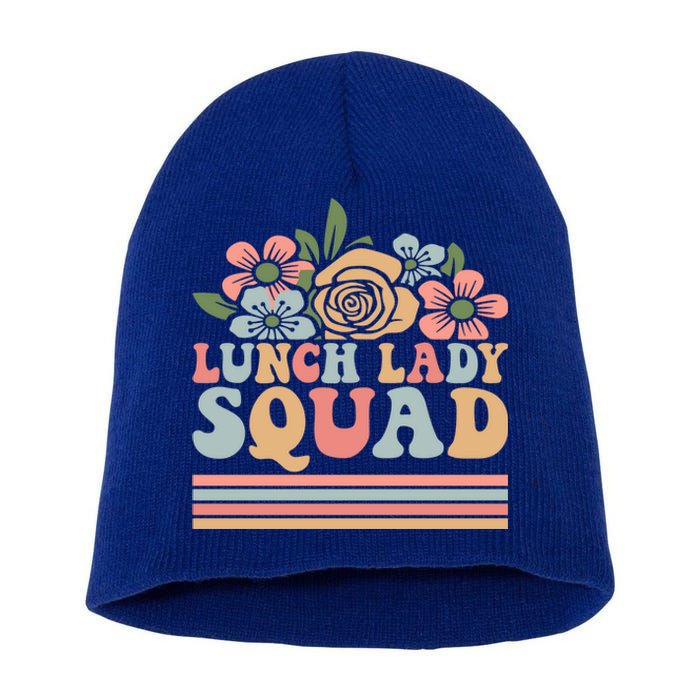 School Lunch Lady Squad Cafeteria Worker Lunchroom Warrior Great Gift Short Acrylic Beanie