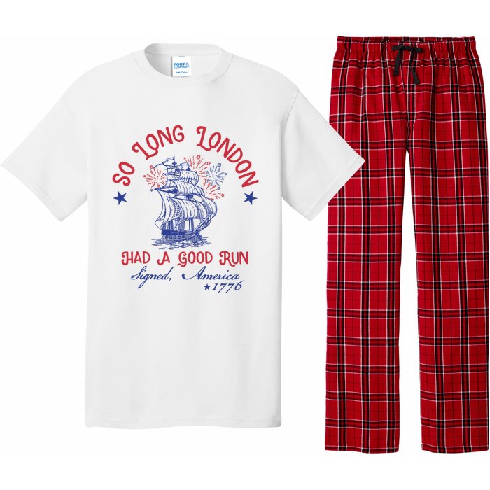 So Long London 4th Of July 1776 Usa Patriotic Pajama Set