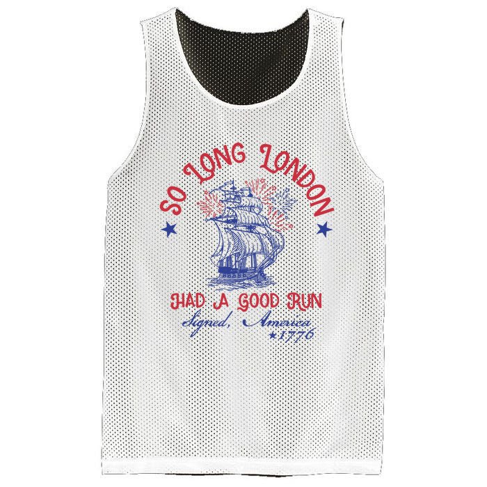 So Long London 4th Of July 1776 Usa Patriotic Mesh Reversible Basketball Jersey Tank