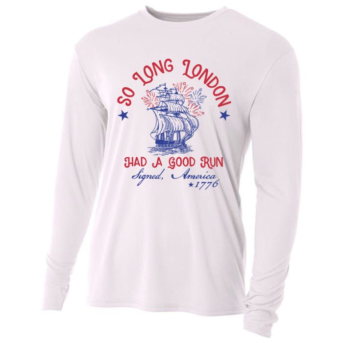 So Long London 4th Of July 1776 Usa Patriotic Cooling Performance Long Sleeve Crew