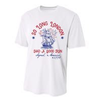 So Long London 4th Of July 1776 Usa Patriotic Performance Sprint T-Shirt