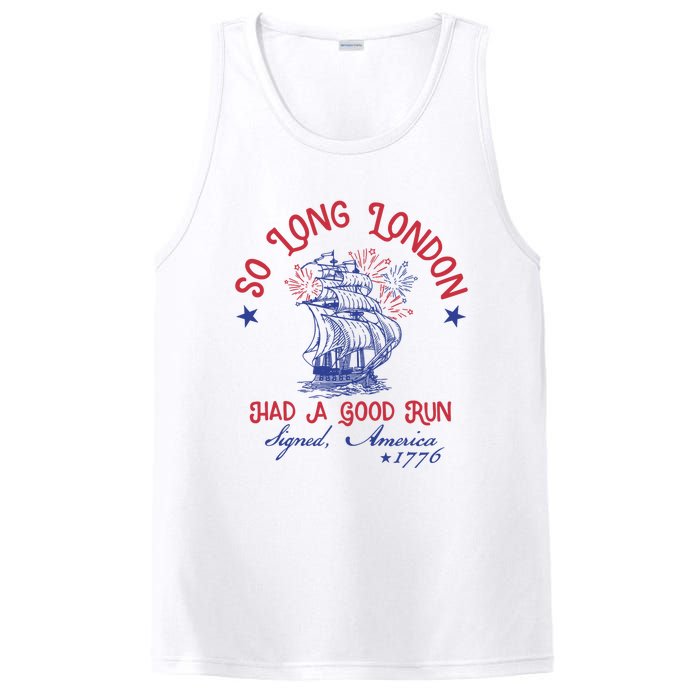 So Long London 4th Of July 1776 Usa Patriotic PosiCharge Competitor Tank