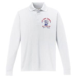 So Long London 4 Of July Performance Long Sleeve Polo