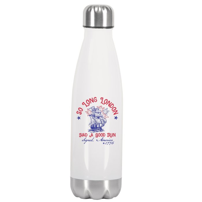 So Long London 4 Of July Stainless Steel Insulated Water Bottle