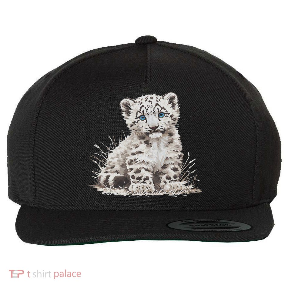 Snow Leopards Lovers Snow Leopard Wool Snapback Cap