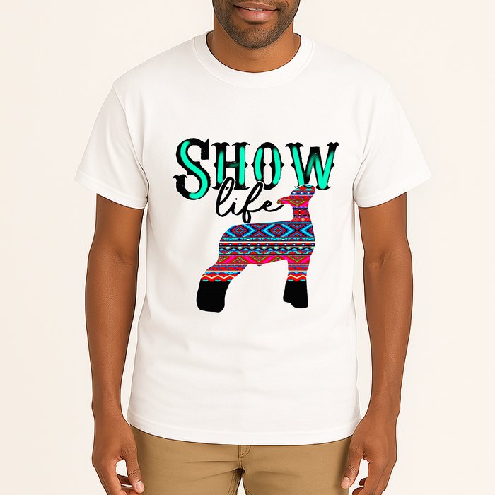 Show Life Livestock Lamb Show Market Aztec Serape Tall T-Shirt