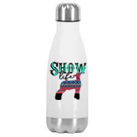 Show Life Livestock Lamb Show Market Aztec Serape Stainless Steel Insulated Water Bottle