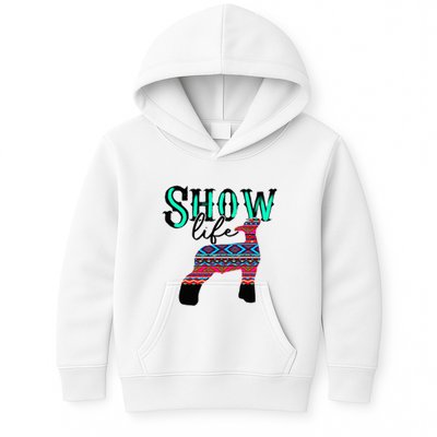 Show Life Livestock Lamb Show Market Aztec Serape Kids Hoodie