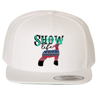 Show Life Livestock Lamb Show Market Aztec Serape Wool Snapback Cap