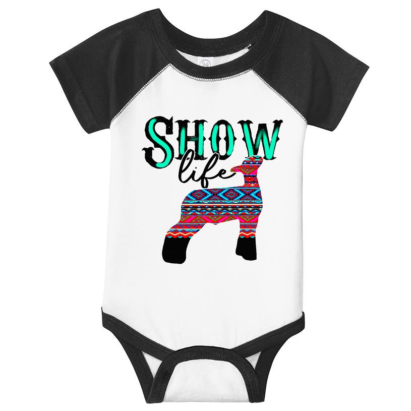 Show Life Livestock Lamb Show Market Aztec Serape Infant Baby Jersey Bodysuit