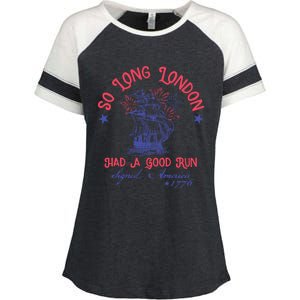 So Long London Had A Good Run Funny 4th Of July Enza Ladies Jersey Colorblock Tee