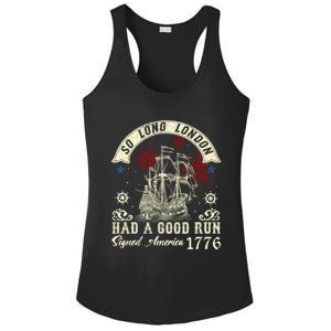 So Long London Had A Good Run Funny 4th Of July Ladies PosiCharge Competitor Racerback Tank