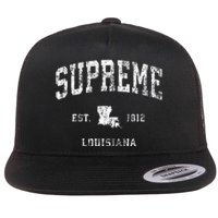 Supreme Louisiana La Vintage Athletic Sports Design Flat Bill Trucker Hat