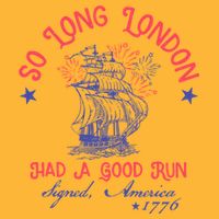So Long London Had A Good Run Funny 4th Of July Pom Pom 12in Knit Beanie