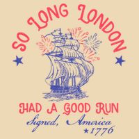 So Long London Had A Good Run Funny 4th Of July Drawstring Bag