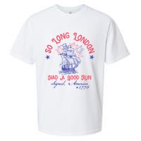 So Long London Had A Good Run Funny 4th Of July Sueded Cloud Jersey T-Shirt