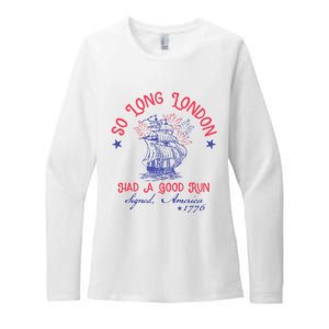 So Long London Had A Good Run Funny 4th Of July Womens CVC Long Sleeve Shirt