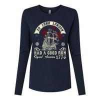 So Long London Had A Good Run Funny 4th Of July Womens Cotton Relaxed Long Sleeve T-Shirt