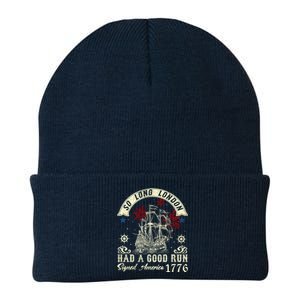 So Long London Had A Good Run Funny 4th Of July Knit Cap Winter Beanie