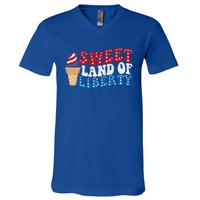 Sweet Land Liberty 4th Of July / Funny Independence Usa Day Great Gift V-Neck T-Shirt