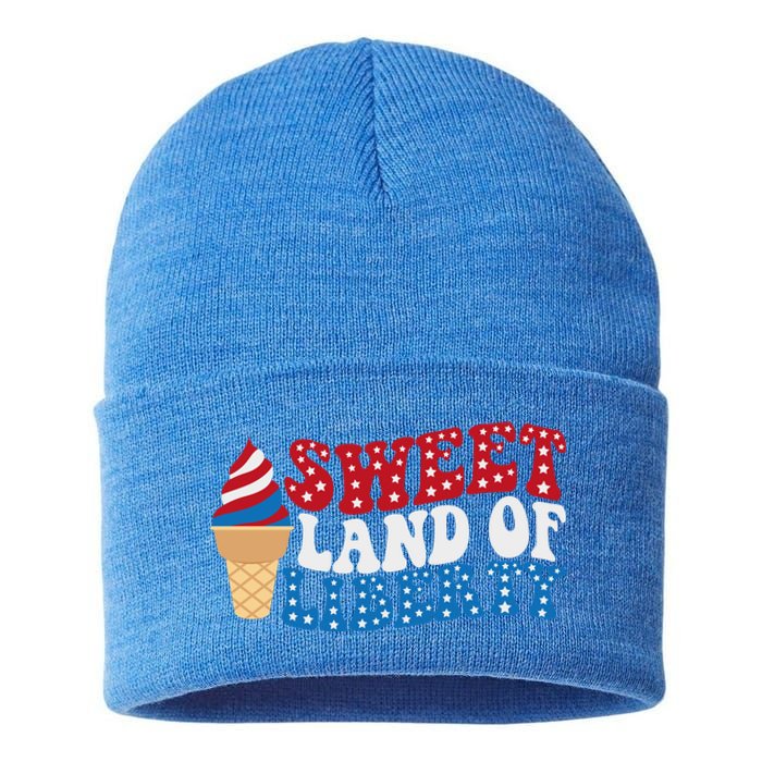 Sweet Land Liberty 4th Of July / Funny Independence Usa Day Great Gift Sustainable Knit Beanie