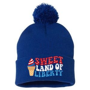 Sweet Land Liberty 4th Of July / Funny Independence Usa Day Great Gift Pom Pom 12in Knit Beanie