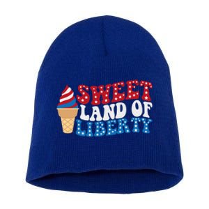 Sweet Land Liberty 4th Of July / Funny Independence Usa Day Great Gift Short Acrylic Beanie