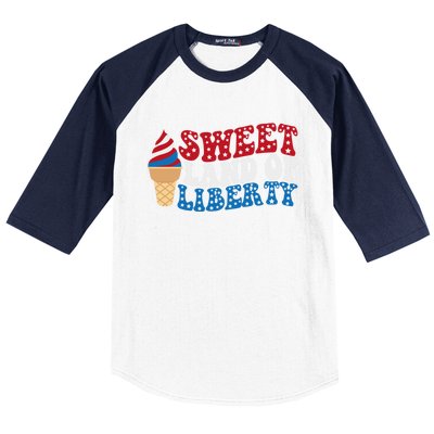 Sweet Land Liberty 4th Of July / Funny Independence Usa Day Great Gift Baseball Sleeve Shirt