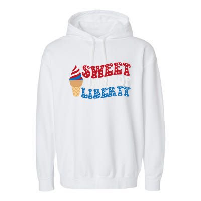 Sweet Land Liberty 4th Of July / Funny Independence Usa Day Great Gift Garment-Dyed Fleece Hoodie