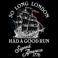 So Long London Had A Good Run Signed America 1776 Drawstring Bag