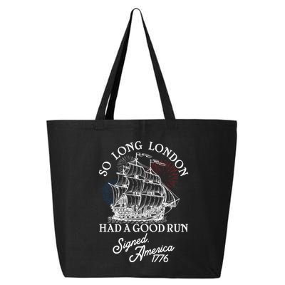 So Long London Had A Good Run Signed America 1776 25L Jumbo Tote