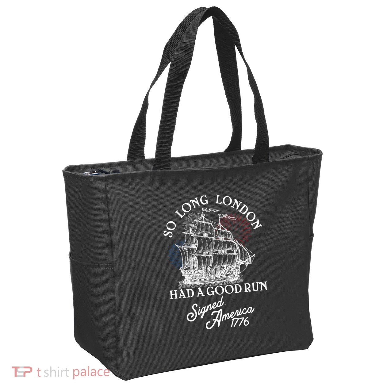 So Long London Had A Good Run Signed America 1776 Zip Tote Bag