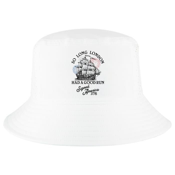 So Long London Had A Good Run Signed America 1776 Cool Comfort Performance Bucket Hat