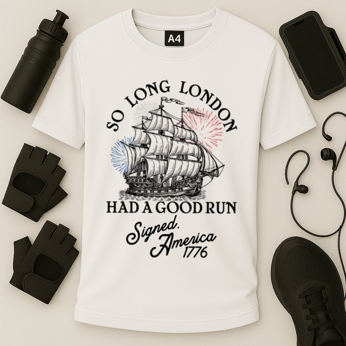 So Long London Had A Good Run Signed America 1776 Performance Shirt
