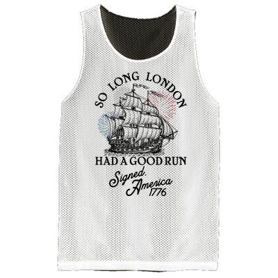 So Long London Had A Good Run Signed America 1776 Mesh Reversible Basketball Jersey Tank