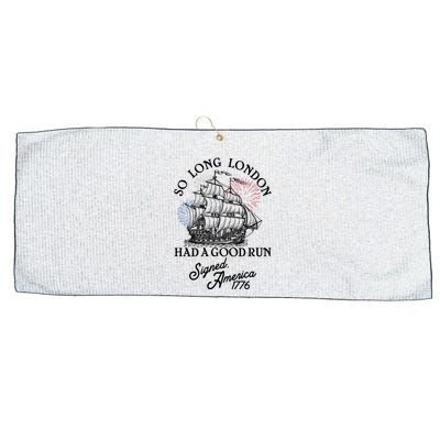So Long London Had A Good Run Signed America 1776 Large Microfiber Waffle Golf Towel