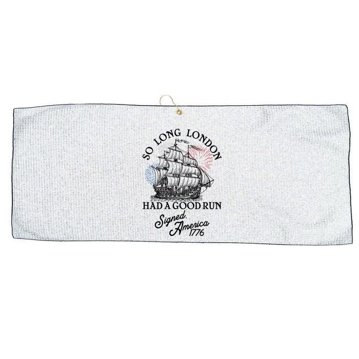 So Long London Had A Good Run Signed America 1776 Large Microfiber Waffle Golf Towel