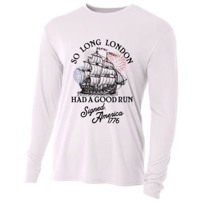 So Long London Had A Good Run Signed America 1776 Cooling Performance Long Sleeve Crew