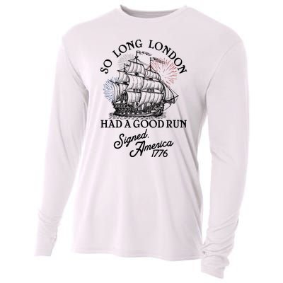 So Long London Had A Good Run Signed America 1776 Cooling Performance Long Sleeve Crew