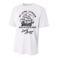 So Long London Had A Good Run Signed America 1776 Performance Sprint T-Shirt