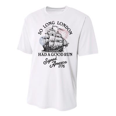 So Long London Had A Good Run Signed America 1776 Performance Sprint T-Shirt