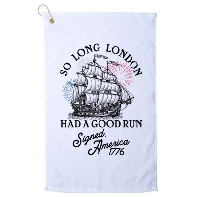 So Long London Had A Good Run Signed America 1776 Golf Towel
