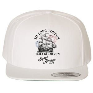 So Long London Had A Good Run Signed America 1776 Wool Snapback Cap