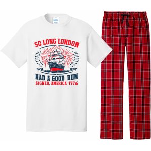 So Long London Had A Good Run Funny 4th Of July Pajama Set